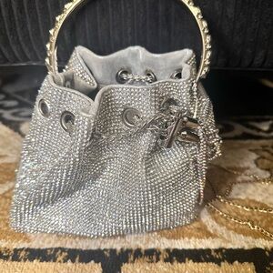 Silver Rhinestone Women Bag